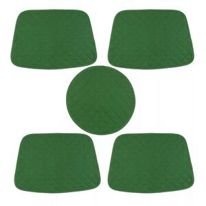 Quilted Hunter Green 5-Piece Placemat Set